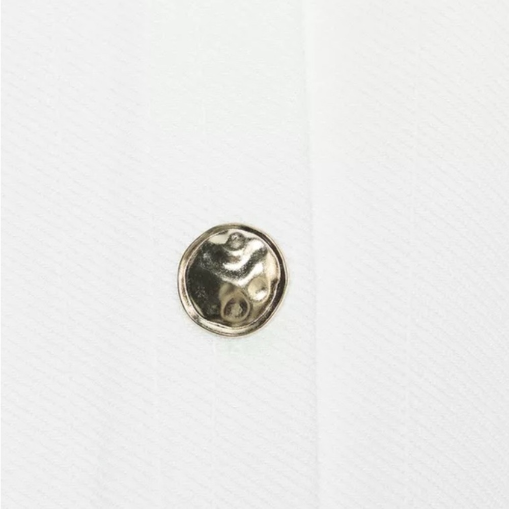 Zara White Top with Gold Button V neck vest size M - Picture 2 of 11